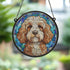 Cockapoo Stained Glass Effect Suncatcher